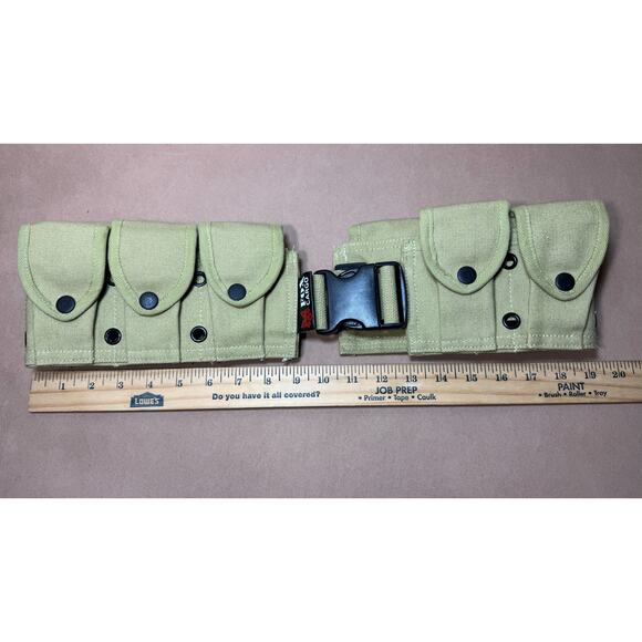 Fox Cargo Military Style 10 Pocket Utility Ammunition Magazine Adjustable Belt - Picture 4 of 6
